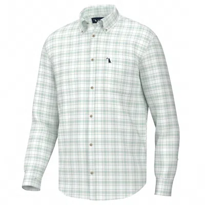 Local Boy Outfitters Men's Evans Dress Shirt In Teal/mossy/yellow In Green