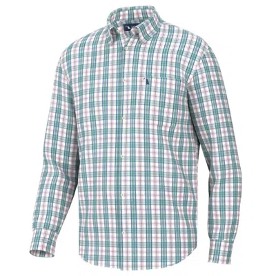 Local Boy Outfitters Men's Local Boy Hutto Dress Shirt In Teal/dark Teal/coral In Green