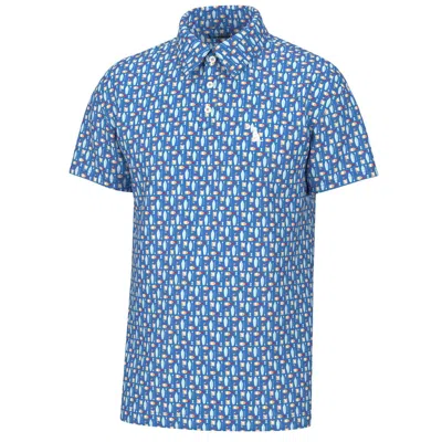 Local Boy Outfitters Men's Old Fashioned Polo In Dirty Myrtle In Blue