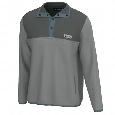 Local Boy Outfitters Men's Quarter Snap Pullover In Gray Light Gray
