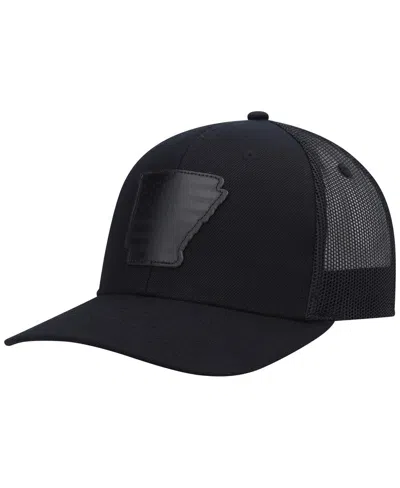 Local Crowns Men's  Arkansas Blackout State Patch Trucker Snapback Hat