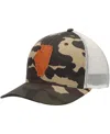 Local Crowns Men's  Camo Illinois Icon Woodland State Patch Trucker Snapback Hat In Camo