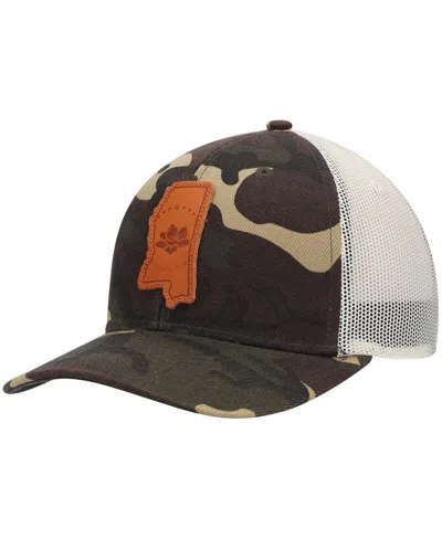 Local Crowns Men's  Camo Mississippi Icon Woodland State Patch Trucker Snapback Hat