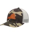 Local Crowns Men's  Camo Virginia Icon Woodland State Patch Trucker Snapback Hat In Camo