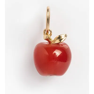 Local Eclectic Apple Foodie Charm In Red