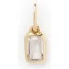 Local Eclectic Baguette Cut Birthstone Charm In Gold