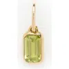 Local Eclectic Baguette Cut Birthstone Charm In Green