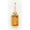 Local Eclectic Baguette Cut Birthstone Charm In Orange