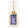 Local Eclectic Baguette Cut Birthstone Charm In Purple