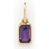 Local Eclectic Baguette Cut Birthstone Charm In Purple