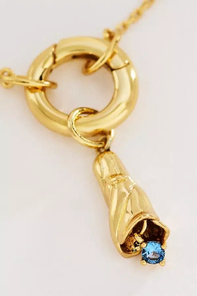 Local Eclectic Birth Flower Charm Necklace In Gold