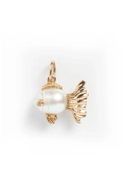 Local Eclectic Fish Charm In Gold