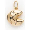 Local Eclectic Fortune Cookie Locket Charm In Gold
