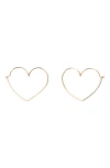 Local Eclectic Heart Hoop Earrings In Gold