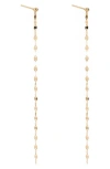 Local Eclectic Linear Drop Earrings In Gold