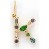 Local Eclectic Semiprecious Stone Initial Charm In Gold