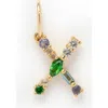 Local Eclectic Semiprecious Stone Initial Charm In Gold