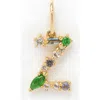 Local Eclectic Semiprecious Stone Initial Charm In Multi