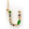 Local Eclectic Semiprecious Stone Initial Charm In Multi