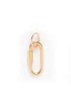 Local Eclectic Solid Gold Carabiner Charm Clip In Gold