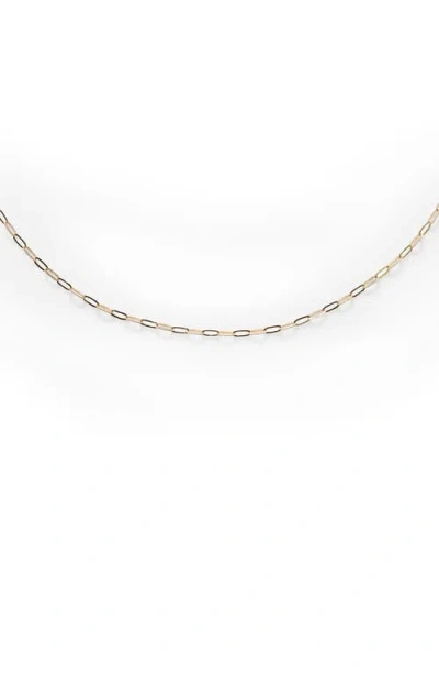 Local Eclectic Solid Gold Delicate Paper Clip Chain Necklace