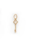 Local Eclectic Solid Gold Key Charm In Gold