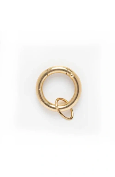 Local Eclectic Solid Gold Round Charm Clip