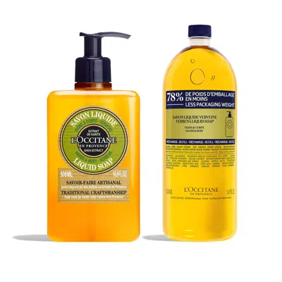 L'occitane - Shea Verbena Liquid Soap + Refill Duo 33.8