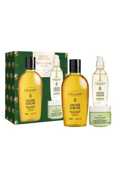 L'occitane 2026 Softening Almond Trio Gift Set (limited Edition) $84 Value In No Color