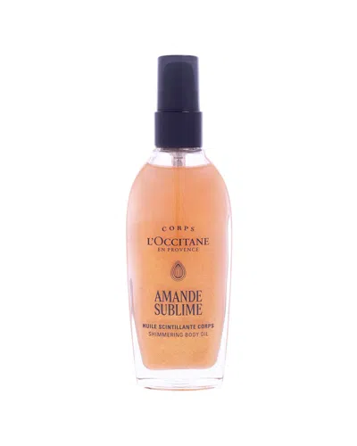 L'occitane 3.3oz Almond Sublime Shimmering Body Oil In Orange