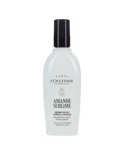 L'occitane 3.3oz Amande Sublime Delightful Mist Hair & Body In White