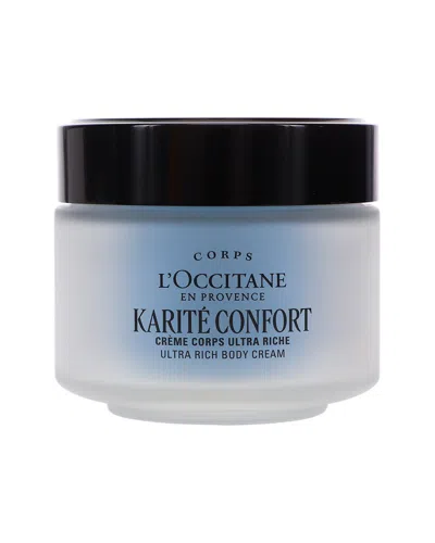 L'occitane 6.9oz Karite Confort Ultra Rich Body Cream In Transparent