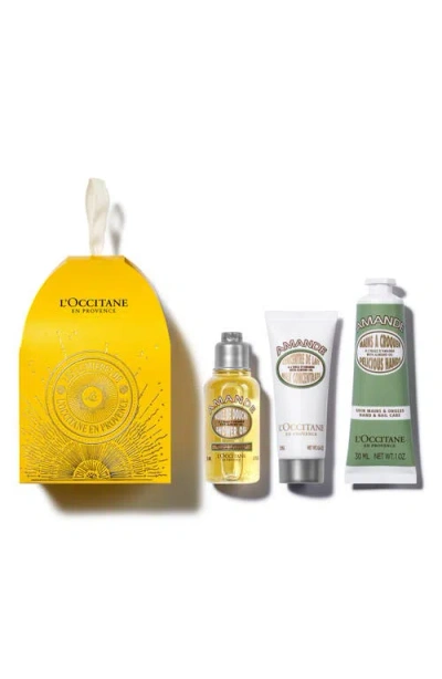 L'occitane Almond Skin Care Ornament Set $25 Value In Transparent