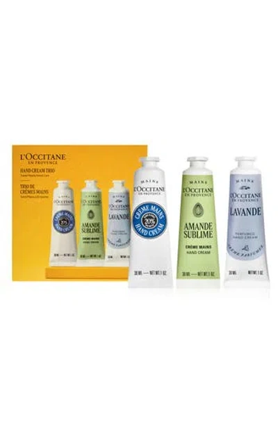 L'occitane Hand Cream Trio Set In Transparent
