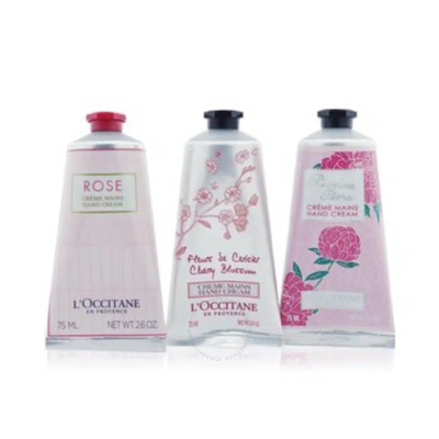 L'occitane Ladies Pink Flowers Hand Cream Collection Skin Care 3253581546390 In White
