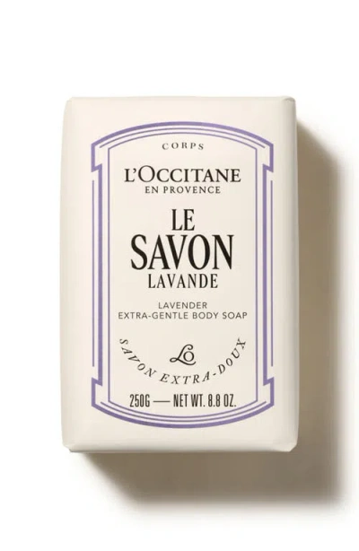 L'occitane Le Savon Shea Lavender Extra-gentle Body Soap In Transparent