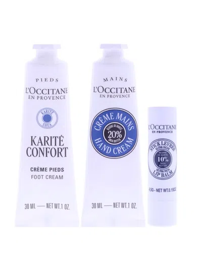 L'occitane Shea Travel Must Haves 3pc Set In White