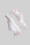 LOCI WOMEN'S CLASSIC SNEAKERS IN WHITE/PINK