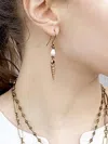 Lock & Key Jewelry Amphitrite Pearl & Bronze Conical Shell Earrings In Multi In Multi