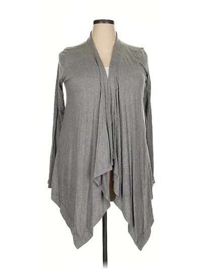 Pre-owned Lock And Love Cardigan Sweater In Gray