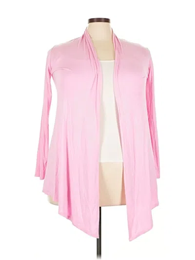 Pre-owned Lock And Love Cardigan Sweater In Pink
