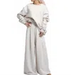 Locker Room Cotton-blend Loungewear Set In Soft Ecru In Gray