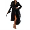 Locker Room Tulle Detail Blazer In Black In Black
