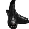Locklear Thomas Men's Black / Silver Handmade Huarache Hightop Tractor Tire Sandal In Black/silver