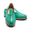 Locklear Thomas Men's Blue / Green Hand Crafted Explorer Loafer In Turquoise In Blue/green