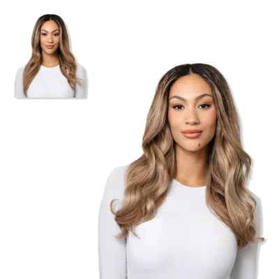 Locks & Mane 18'' Clip-in Human Hair Extension - Butter Pecan