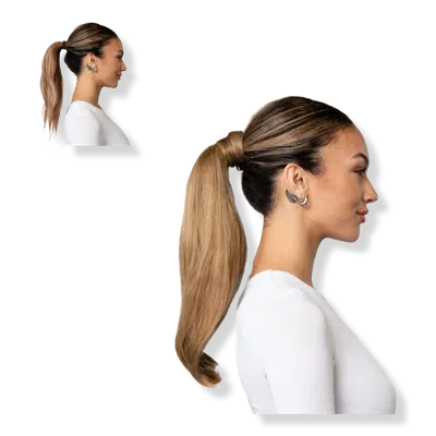 Locks & Mane 18" Human Hair Ponytail - Butterscotch In Orange