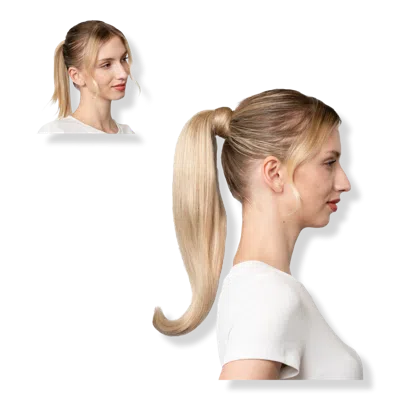 Locks & Mane 18" Human Hair Ponytail - Toasted Marshmallow