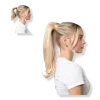Locks & Mane 18" Human Hair Ponytail - Vanilla In White