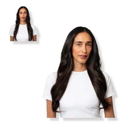 Locks & Mane 20" Clip-in Human Hair Extension - Dark Chocolate In Brown